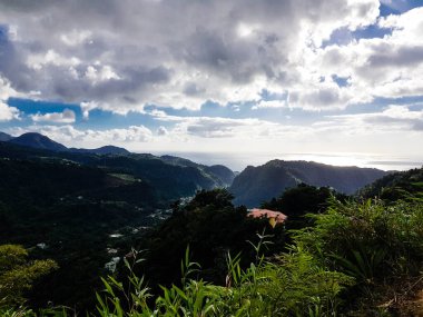 Gemi Terminali perspektifinden Dominica 'nın başkenti Roseau