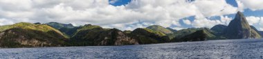 Gros Piton and Petit Piton the famous mountains of Saint Lucia