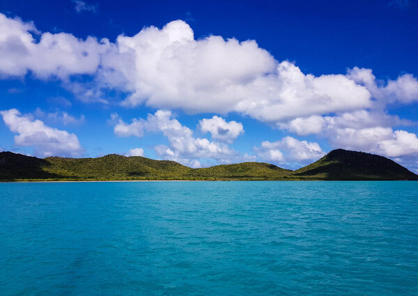 at the coastline of Antigua