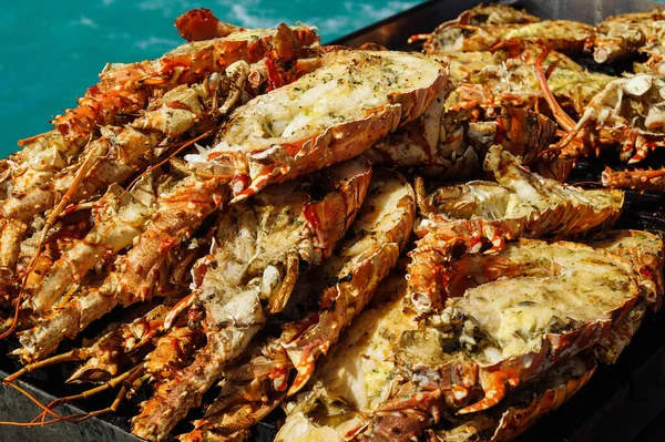 Fresh Grilled Crawfish Lobster — Foto Stock