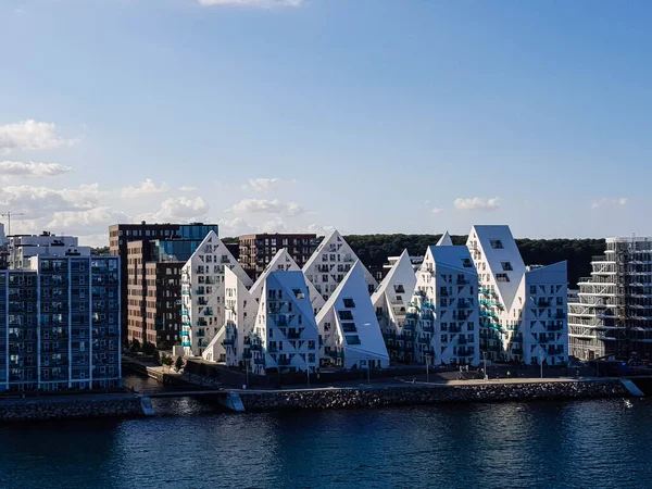 stock image Aarhus in Denmark from the Perspective of the Cruise Terminal