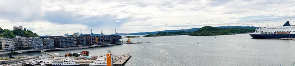 Oslo Hoofdstad Van Noorwegen Vanuit Het Perspectief Van Cruiseterminal — Stockfoto