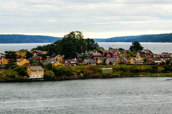 Oslo Norvégia Fővárosa Cruise Terminal Szemszögéből — Stock Fotó