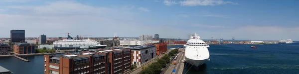 Copenhague Dinamarca Desde Perspectiva Terminal Cruceros — Foto de Stock