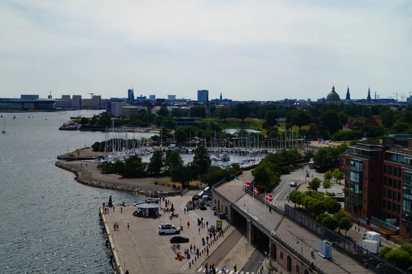 Copenhague Dinamarca Desde Perspectiva Terminal Cruceros — Foto de Stock