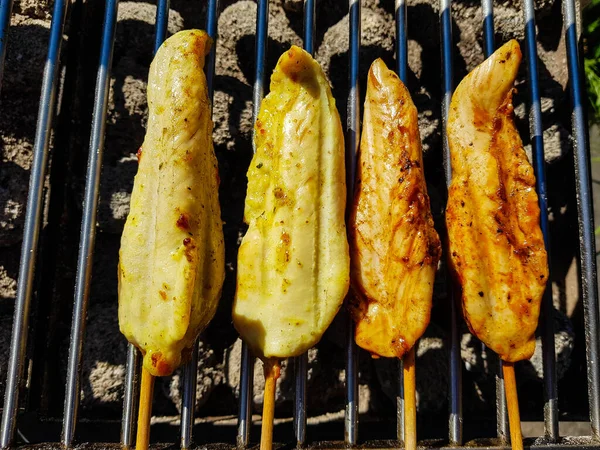 Grilled Meat Charcoal Grill — Stock Photo, Image