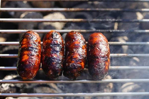 Grillezett Hús Faszéngrillből — Stock Fotó