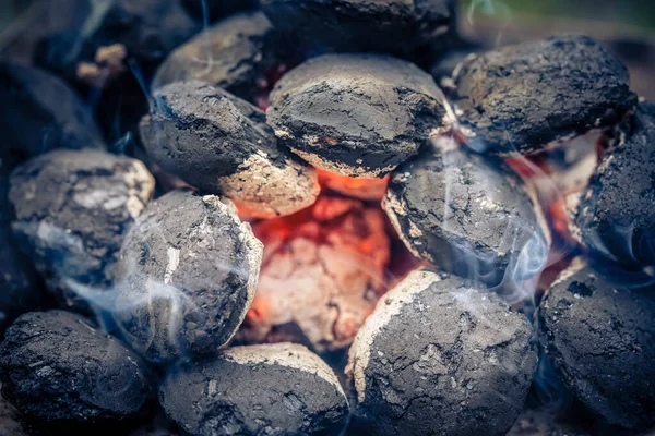 Мясо Гриле Древесного Угля — стоковое фото