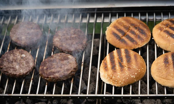 Grilled Meat Charcoal Grill — Stock Photo, Image