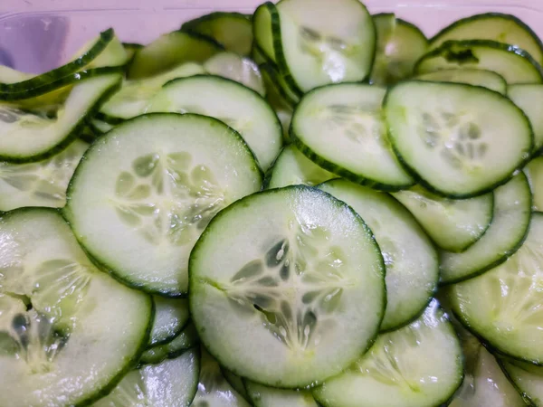 Freshly Harvested Cucumbers Our Own Garden — Stock Photo, Image