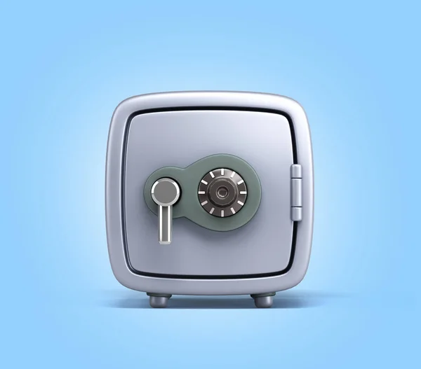 Steel Bank Safe Render Blue Gradient — Photo