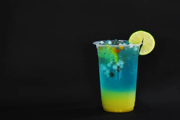 Orange Sky Soda Mocktail Isoliert Auf Farbigem Hintergrund — Stockfoto