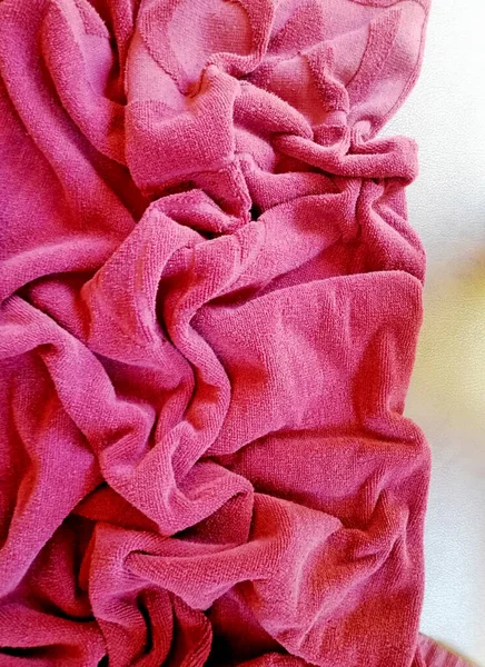 Purple Red Color Towel Background Close — стоковое фото