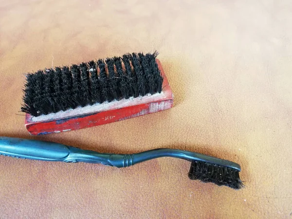 Bali Indonesia April 2022 Toothbrush Which Used Hair Coloring Shoe — ストック写真