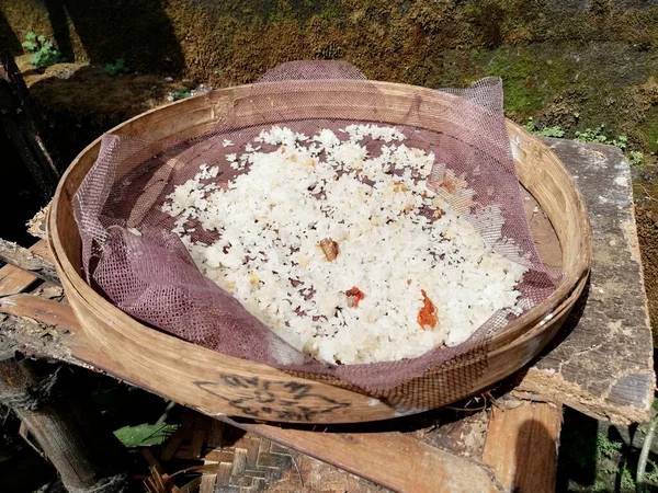 Rest Cocked Rice Going Use Cattle Fodder Drying Sun — ストック写真