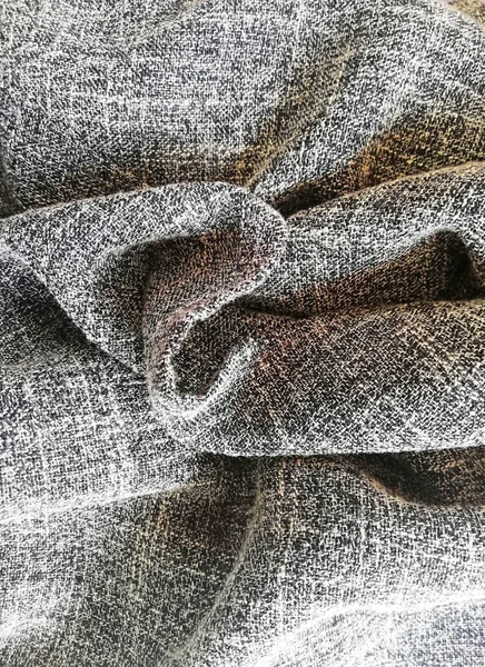 Grijs Doek Textiel Achtergrond Close — Stockfoto