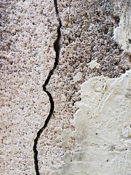 Close up of cracked and broken wall background