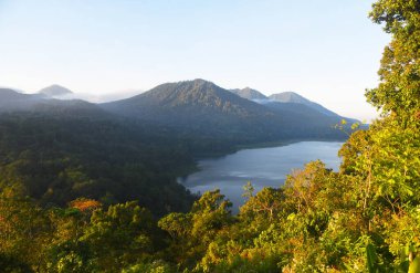 Buyan and Tamblingan lake (the twin lake),in Buleleng regency of Bali Indonesia during nice weather
