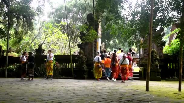 Балі Індонезія Липня 2022 Року Храм Тирта Емул Селі Тампаксірінг — стокове відео