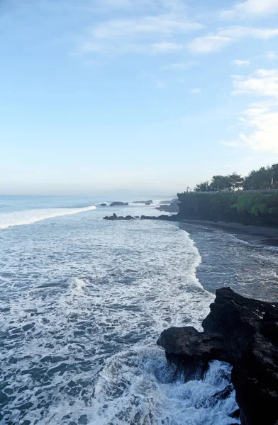 Seascapes South Cost Bali Island Indonesia Rock Formation Big Wave — 스톡 사진