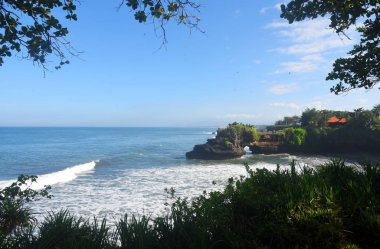 Batu Bolong temple at Tanah Lot temple area in Bali island of Indonesia