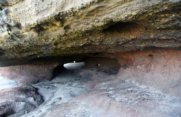 Rock Formation South Area Bali Island Black Sand Beach — Fotografia de Stock