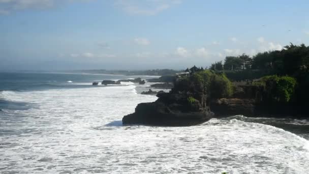 Batu Bolong Temple Tanah Lot Temple Area Bali Island Indonesia — Stok video