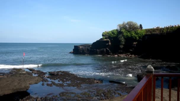 Bali Indonesia July 2022 Holy Famous Tanah Lot Temple Bali — Stockvideo