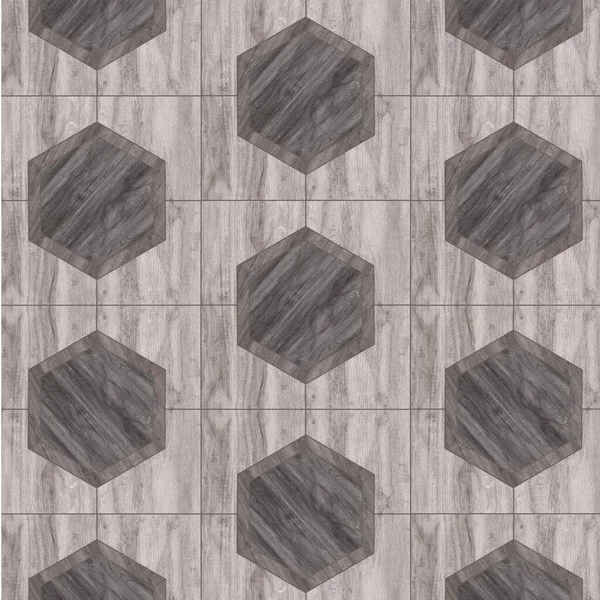 Cement Tile Floor Transition Flooring Wood Tile Wood Pattern Texture — Stock Photo, Image