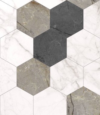 Beton Döşeme. Geçiş zemini. Tahta kiremit. İç seramik duvar döşemeleri ve döşeme döşemeleri için kullanılan ahşap desenli ahşap desen. Altıgen fayanslar ahşap zemine dökülüyor..