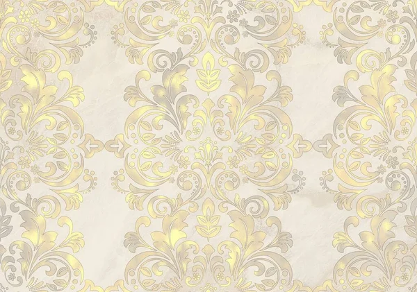 Kusursuz çiçek desenli duvar kâğıdı. Damask arkaplanı.