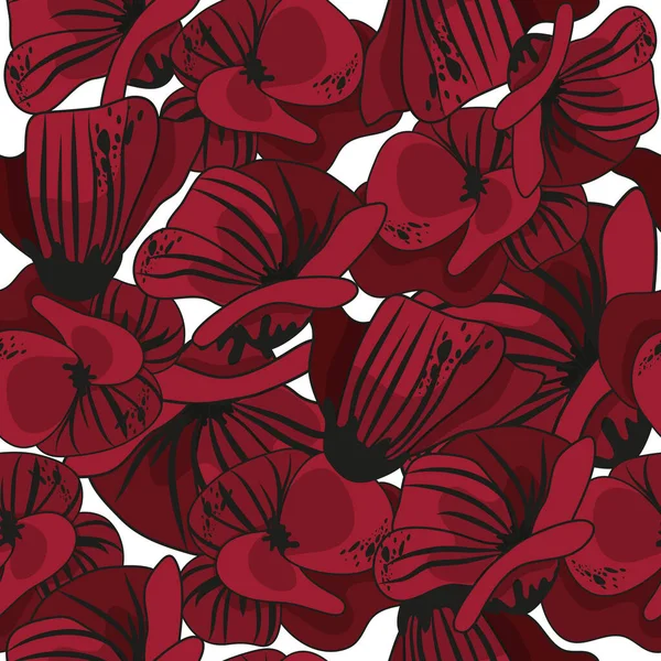 Botanical Vector Illustration Bouquet Poppies Floral Print Spring Graphic Abstract Stock Illusztrációk