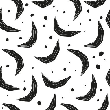 Ay kusursuz, büyülü desen. Ambalaj kağıdı tasarımı. Büyücülüğün sembolü. Esrarengiz şeyler. Yazdır. Kadınsı ilkenin bir sembolü. Simya, vektör çizimi. Cadı.