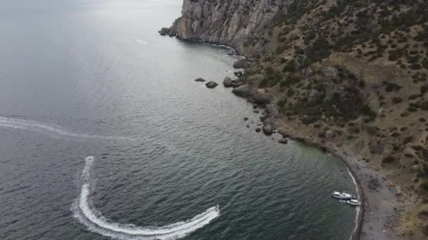 Côte Mer Noire Crimée Partie Déplacer Directement Sur Baie Côte — Video