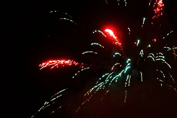 Blurred Fireworks Out Focus Background — Stock Photo, Image