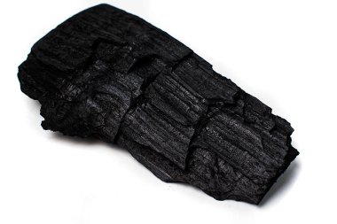 Isolate of a large lump of black coal.
