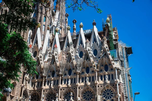 Barcelona Spain May 2022 Frame Famous Sagrada Familia Basilica Construction — Foto de Stock