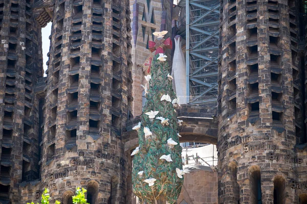 Barcelona Spain May 2022 Frame Famous Sagrada Familia Basilica Construction — ストック写真