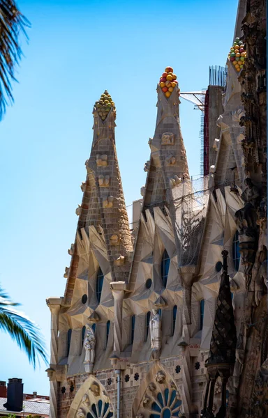 Barcelona Spain May 2022 Frame Famous Sagrada Familia Basilica Construction — Stock Photo, Image
