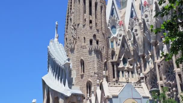 Barcelona Spanien Mai 2022 Aufnahme Der Berühmten Basilika Sagrada Familia — Stockvideo