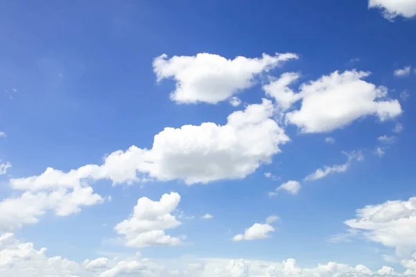 Beleza Nuvem Branca Céu Azul Claro Dia Ensolarado Textura Backg — Fotografia de Stock