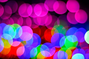 Renkli soyut bokeh ışıkları çeşitli renklerde arkaplan.