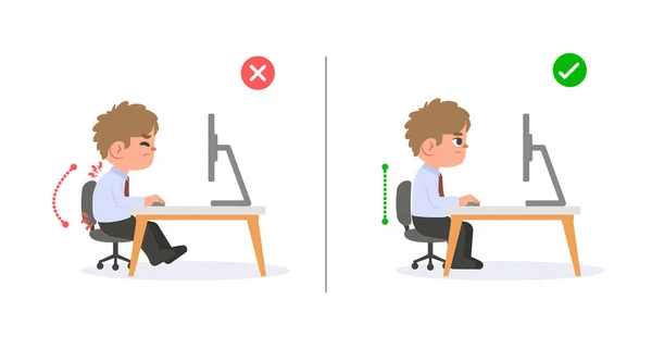 68,555 Sitting posture Vector Images | Depositphotos