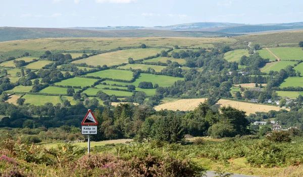 Dartmoor Devon England 2021 High View Dartmoor Widecombe Moor Backdrop — Stock Photo, Image