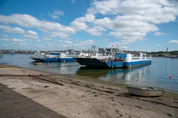 Torpoint Cornwall Inglaterra 2021 Los Transbordadores Roro Cadena Llegan Salen —  Fotos de Stock