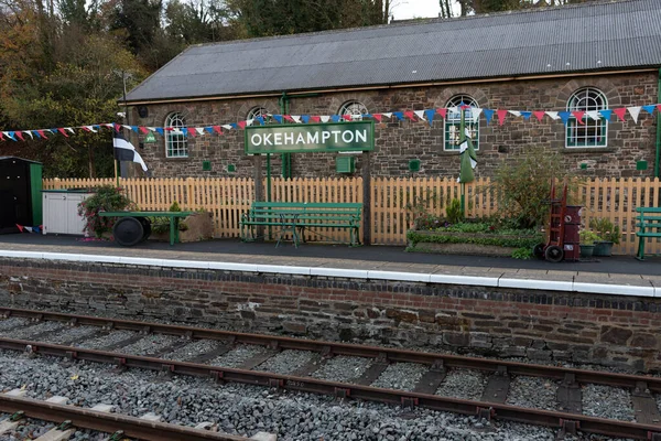 Okehampton Devon Inglaterra Reino Unido 2021 Estación Okehampton Reabrió Recientemente — Foto de Stock
