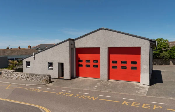 Just Cornwall England 2022 Community Fire Station Double Red Style — 스톡 사진