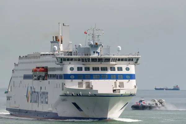 Portsmouth England 2022 Cross Channel Car Ferry Salamanca Passing Close — 스톡 사진