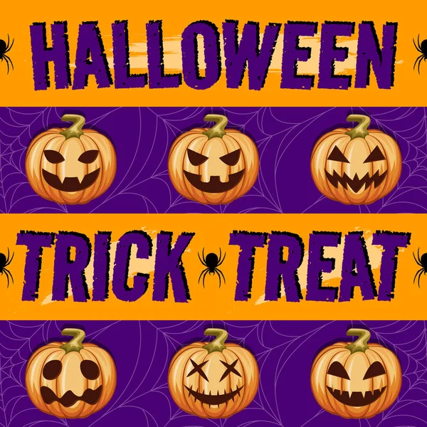 Happy Halloween Bezszwowy Wzór Dekoracji Plakat Halloween Sztandar Papier Drukowania — Wektor stockowy