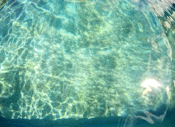 Textura Água Solar Azul Com Destaques Bonito Delicado Ultramarino Fundo — Fotografia de Stock